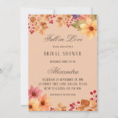 Herfst in Liefde Rustieke Bloemen Herfst Vrijgezel Kaart (Voorkant)