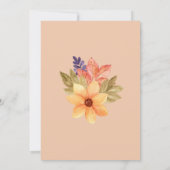 Herfst in Liefde Rustieke Bloemen Herfst Vrijgezel Kaart (Achterkant)