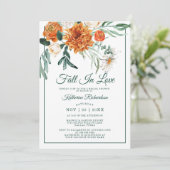 Herfst in liefde rustieke bloemenherfst Vrijgezell Kaart (Staand voorkant)