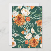 Herfst in liefde rustieke bloemenherfst Vrijgezell Kaart (Achterkant)