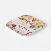 Herfst in liefde rustieke bloemenherfst Vrijgezell Papieren Bordje (Gebogen)