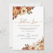 Herfst in liefde rustieke bloemenuitnodiging baby kaart (Voorkant)