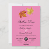 Herfst in liefde rustieke blush roze boho herfstbr kaart (Voorkant)