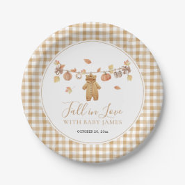 Herfst in Liefde Rustieke Boho Herfst Baby shower Papieren Bordje