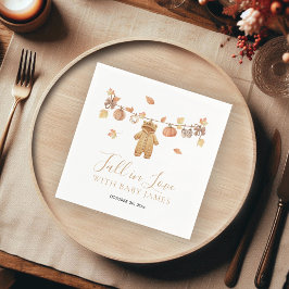 Herfst in Liefde Rustieke Boho Herfst Baby shower Servet