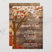 Herfst in liefde rustieke bruidsdouche uitnodiging (Voorkant / Achterkant)