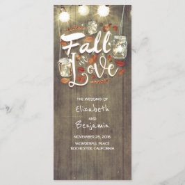 Herfst in liefde rustieke bruiloft programma's