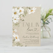 Herfst in Liefde Rustieke Daisy Wildflower Kaart (Staand voorkant)