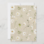 Herfst in Liefde Rustieke Daisy Wildflower Kaart (Achterkant)