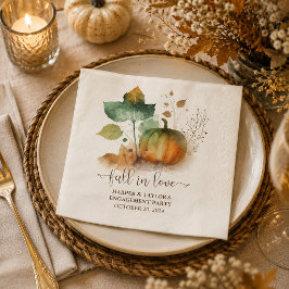 Herfst in liefde rustieke elegante pompoen servet