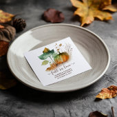 Herfst in liefde rustieke elegante pompoen servet