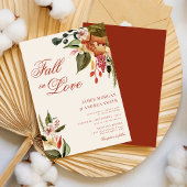 Herfst in liefde rustieke herfst bloemenbruiloft kaart