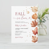 Herfst in Liefde Rustieke Herfst Herfst Vertrek Ve Kaart (Staand voorkant)