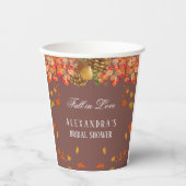 Herfst in Liefde Rustieke Herfst Vrijgezellenfeest Papieren Bekers (Voorkant)