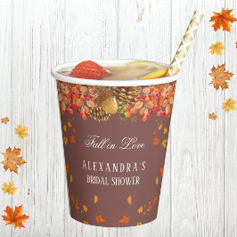 Herfst in Liefde Rustieke Herfst Vrijgezellenfeest Papieren Bekers