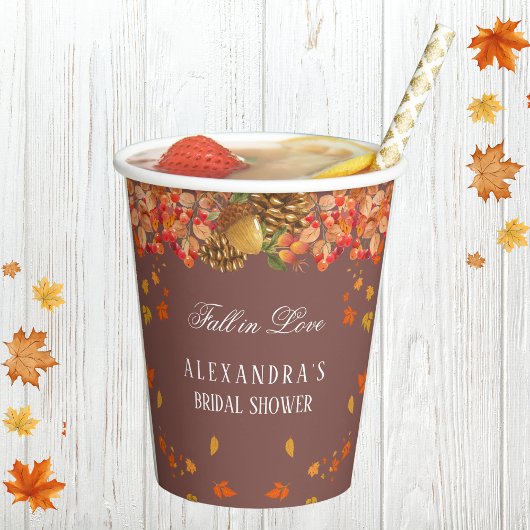 Herfst in Liefde Rustieke Herfst Vrijgezellenfeest Papieren Bekers