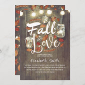 Herfst in liefde rustieke Mason Jars Baby shower Kaart (Voorkant / Achterkant)