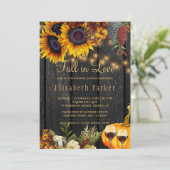 Herfst in Liefde rustieke oogst hout vrijgezellenf Kaart (Staand voorkant)