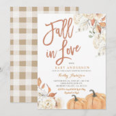 Herfst in liefde rustieke pompoen Baby shower Kaart (Voorkant / Achterkant)