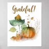 Herfst in liefde rustieke pompoen poster (Voorkant)