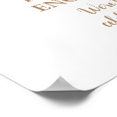 Herfst in liefde rustieke pompoen poster (Hoek)