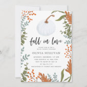 Herfst in liefde rustieke pompoen Vrijgezellenfees Kaart (Voorkant)