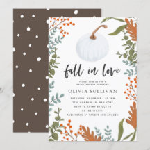 Herfst in liefde rustieke pompoen Vrijgezellenfees