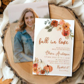 Herfst in liefde rustieke pompoen Vrijgezellenfees Kaart