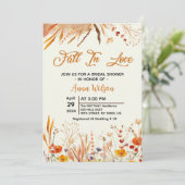 herfst in liefde Rustieke waterverf Vrijgezellenfe Kaart (Staand voorkant)