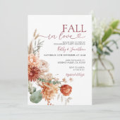 Herfst in Liefde Rustieke Wildflower Herfst Verlov Kaart (Staand voorkant)