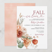 Herfst in Liefde Rustieke Wildflower Herfst Verlov Kaart (Voorkant / Achterkant)