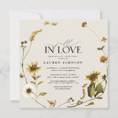 Herfst in liefde rustieke zonnebloem Vrijgezellenf Kaart (Voorkant)