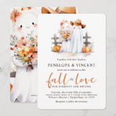 Herfst in liefde Schattigee geesten bruiloft uitno Kaart (Voorkant / Achterkant)