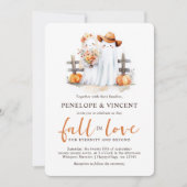 Herfst in liefde Schattigee geesten bruiloft uitno Kaart (Voorkant)