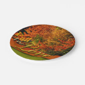 Herfst in liefde Schilderachtig Rustic Wedding Fot Papieren Bordje (Gekanteld)