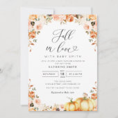 herfst in liefde script baby shower-uitnodiging kaart (Voorkant)