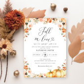 herfst in liefde script baby shower-uitnodiging kaart