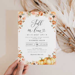 herfst in liefde script baby shower-uitnodiging kaart