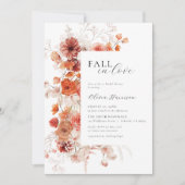 Herfst in Liefde Sinaasappel Bloemen Vrijgezellenf Kaart (Voorkant)