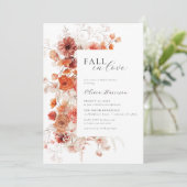 Herfst in Liefde Sinaasappel Bloemen Vrijgezellenf Kaart (Staand voorkant)