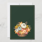 Herfst in liefde smaragd groene herfst pompoenen b kaart (Achterkant)