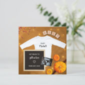 Herfst In Liefde Sonogram Echografie Fotozwangersc Aankondiging (Staand voorkant)