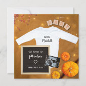 Herfst In Liefde Sonogram Echografie Fotozwangersc Aankondiging (Voorkant)