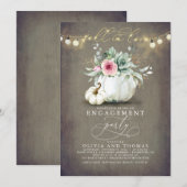 Herfst in Liefde Succulenten Pompoenen Verlovingsf Kaart (Voorkant / Achterkant)