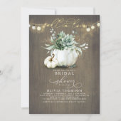 Herfst in Liefde Succulenten Pompoenen Vrijgezelle Kaart (Voorkant)