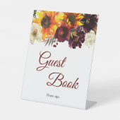 Herfst in Liefde Tafelblad Teken Reclamebord Met Voetstuk (Voorkant)