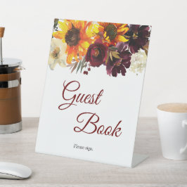 Herfst in Liefde Tafelblad Teken Reclamebord Met Voetstuk