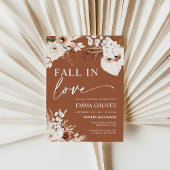 Herfst in Liefde Terracotta Boho Pampas Vrijgezell Kaart