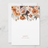 Herfst in liefde Terracotta bruidsdouche uitnodigi Kaart (Achterkant)