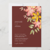 Herfst in liefde terracotta Herfst herfstbladeren  Kaart (Voorkant)